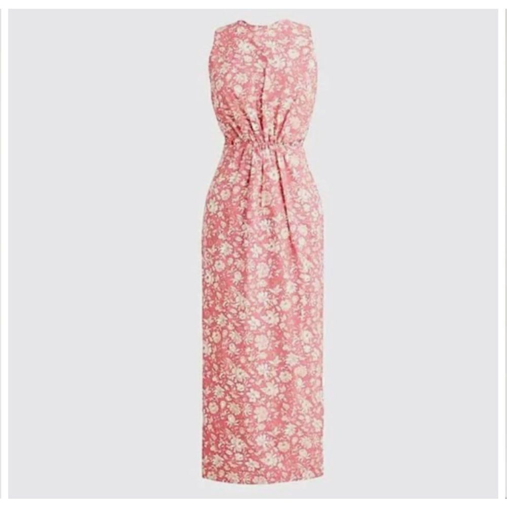 J Crew Twist Back Midi Dress in Tossed Floral NWT - Picture 3 of 11